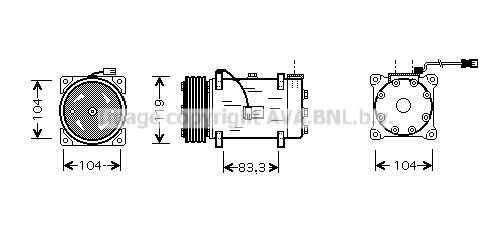 AVA QUALITY COOLING Kompresors, Gaisa kond. sistēma PEK225